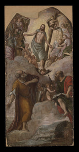 paolo-caliari-1550-Christus-in-glorie-verskyn-aan-heiliges-Petrus-en-Paul-kuns-druk-fyn-kuns-reproduksie-muurkuns-id-ajisvd49s
