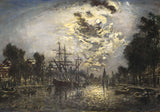 约翰·巴托尔德·jongkind-1881-鹿特丹-月光-艺术印刷-美术复制品-墙艺术-id-ajj2vawg9