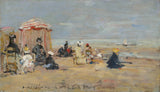 eugene-boudin-1894-on-the-beach-art-print-fine-art-reprodukcija-wall-art-id-ajjqq7lp0