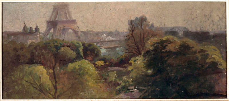 adolphe-ernest-gumery-1903-the-eiffel-tower-seen-from-the-garden-delessert-art-print-fine-art-reproduction-wall-art