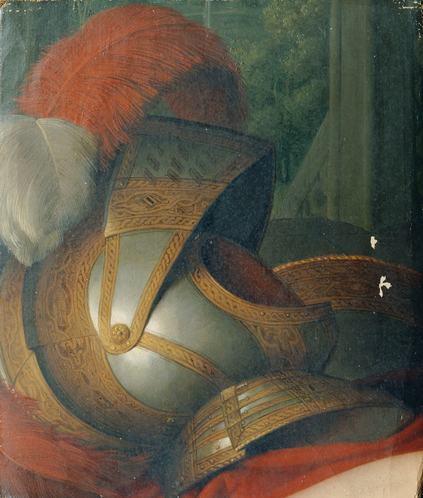 johann-peter-krafft-1809-helmet-and-buckler-art-print-fine-art-reproduction-wall-art-id-ajkug9nui