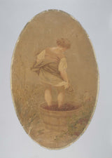 anônimo-1900-vendangeuse-prensagem-uvas-pintura-decorativa-café-de-paris-arte-impressão-de-belas-artes-reprodução-arte de parede
