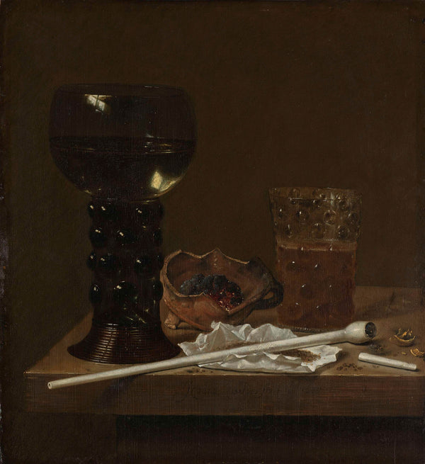 jan-jansz-van-de-velde-iii-1658-still-life-with-roemer-beer-glass-and-a-pipe-art-print-fine-art-reproduction-wall-art-id-ajmkhcwta