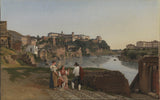 christoffer-wilhelm-eckersberg-1815-vista-del-tíber-cerca-del-puente-colapsado-ponte-rotto-art-print-fine-art-reproducción-wall-art-id-ajob6mez7