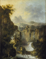 路易斯-贝兰格-1803-山地景观与瀑布艺术印刷精美艺术复制品墙壁艺术 id-ajolis7v0