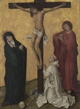 Workshop-of-Rogier-van-der-Weyden-1460-die-Kreuzigung-mit-einem-Kartäuser-Mönch-Kunstdruck-Fine-Art-Reproduktion-Wandkunst-ID-ajpe57w4l