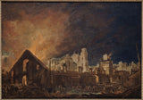 Pierre-Antoine-Demachy 1762年，壁炉圣日耳曼在16月17日的火夜中至1762年的艺术印刷精美的艺术复制品-墙壁艺术