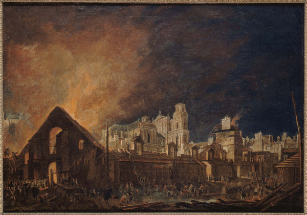 pierre-antoine-demachy-1762-the-foire-saint-germain-during-the-fire-night-of-march-16-to-17-1762-art-print-fine-art-reproduction-wall-art
