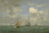 eugene-boudin-1887-meli-na-sailing-boti-zikiondoka-le-havre-art-print-fine-art-reproduction-wall-art-id-ajpnhalfx