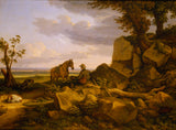 johann-christian-reinhart-1835-իտալական-լանդշաֆտ-հետ-որսորդ-selfportrait-art-print-fine-art-reproduction-wall-art-id-ajq3lekbc