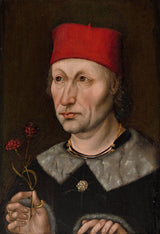 अज्ञात-1485-लाल टोपी में एक आदमी का चित्र-कला-प्रिंट-ललित-कला-पुनरुत्पादन-दीवार-कला-आईडी-ajrp0jte0