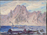 anna-boberg-1934，lofoten，在紫罗兰色中研究艺术印刷，精美的艺术复制品，墙体艺术id，ajrryqail
