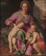 Santi-di-tito-1570-Madonna-und-Kind-mit-dem-Kind-Heiliger-Johannes-der-Täufer-Kunstdruck-Fine-Art-Reproduktion-Wandkunst-id-ajs4gk0bo