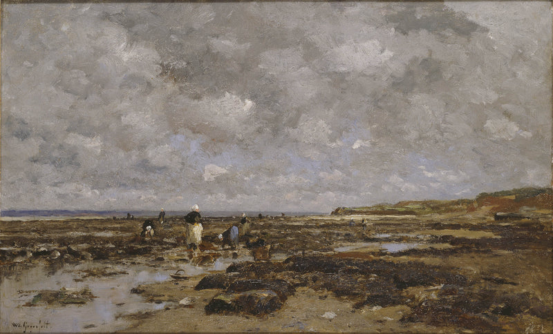 wilhelm-von-gegerfelt-clam-pickers-in-villerville-art-print-fine-art-reproduction-wall-art-id-ajshm5hoj