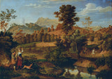 Josef-anton-koch-1826-이탈리아 풍경-쟁기질-landmann-the-serpentara-olevano-풍경-near-paliano-art-print-fine-art-reproduction-wall-art-id-ajso7j16h