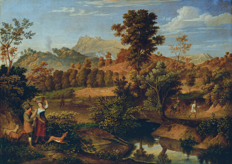 josef-anton-koch-1826-italian-landscape-with-plowing-landmann-the-serpentara-olevano-landscape-near-paliano-art-print-fine-art-reproduction-wall-art-id-ajso7j16h