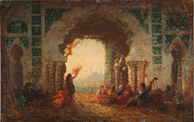 felix-ziem-1880-seraglio-in-constantinople-the-dance-almee-art-print-fine-art-reproduction-wall-art