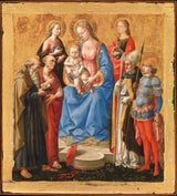 pesellino-1440-madonna un bērns-ar sešiem svētajiem-art-print-fine-art-reproduction-wall-art-id-ajxcfvnqo