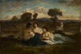 narcisse-diaz-de-la-pena-1847-ci ildə hamam edənlərin-art-çap-incə-art-reproduksiyası-divar-art-id-ajyb9l6pl