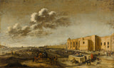 dirck-stoop-1670-view-of-belem-monastery-near-lisbonne-art-print-fine-art-reproduction-wall-art-id-ajzym9eky