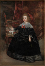 胡安·鲍蒂斯塔·马丁内斯·德尔·马索-1645-玛丽亚·特蕾莎的肖像-1638-1683-西班牙公主艺术印刷品美术复制品墙艺术 ID-ak01hilzn