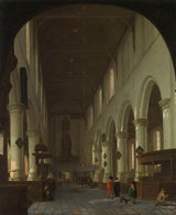 未知 1660 代尔夫特古德教堂内部从合唱团走向艺术印刷美术复制墙艺术 ID-ak0ad7usq