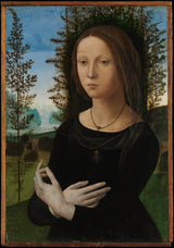 lorenzo-di-credi-1490-portret-van-'n-jong-vrou-kunsdruk-fynkuns-reproduksie-muurkuns-id-ak0wsfin4