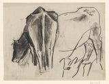 leo-gestel-1891-skiss-blad-med-två-kor-konsttryck-finkonst-reproduktion-väggkonst-id-ak0zx7ubn