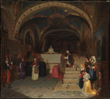 讓-弗朗索瓦-蒙特蘇伊-1843-教皇格雷戈里十六世參觀蘇比亞科的聖貝內代托教堂-藝術印刷品-精美藝術-複製品-牆藝術-id-ak2ufxohl