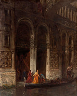 felix-ziem-1870-פלט-הארמון-דוגס-מתחת לגשר-האנחות-הדפס-אמנות-אמנות-רבייה-קיר-אמנות