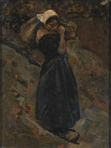 richard-roland-holst-1889-kmečka-ženska-nosi-vrečo-umetniški-tisk-likovna-reprodukcija-stenska-umetnost-id-ak55kt3p7