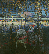 Wassily Kandinsky-na koni-Paar-art-print-fine-art-reprodukčnej-wall-art-id-ak5u22jmn