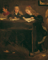 古斯塔夫·庫爾貝-1860-三個女學生藝術印刷精美藝術複製品牆藝術 id-ak62i4jbz
