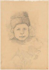 jozef-izrael-1834-glava-dečka-in-skice-umetniški-tisk-likovna-reprodukcija-stenska-umetnost-id-ak6up4w6u