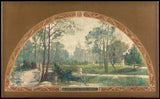 henry-jean-louis-boureau-1908-schizzo-per-lo-scalone-del-municipio-di-neuilly-sur-seine-il-castello-di-st-james-stampa-d'arte- riproduzione d'arte da parete