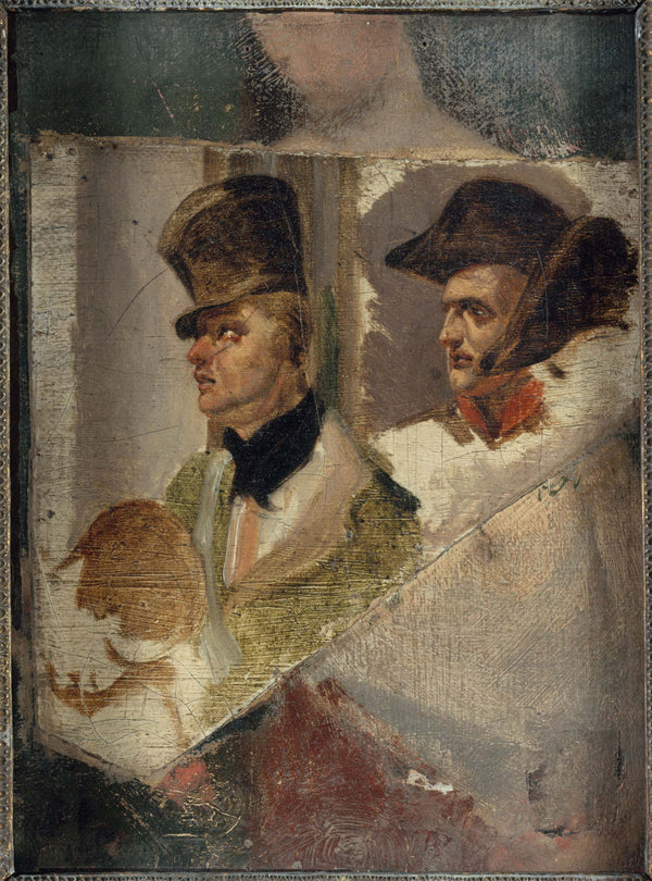 horace-vernet-1820-heads-studies-for-the-barriere-de-clichy-defense-in-paris-march-30-1814-art-print-fine-art-reproduction-wall-art