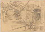 jozef-izrael-1834-dvorišče-s-hlevom-umetniški-tisk-likovna-reprodukcija-stenske-art-id-ak7346mxd