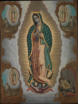 尼古拉斯·恩里克斯-1773-瓜達盧佩聖母與四個幽靈-藝術印刷品美術複製品牆藝術 id-ak86v7azj