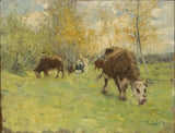 कार्ल-ट्रैगार्ड-1896-गायों के साथ-परिदृश्य-कला-प्रिंट-ललित-कला-पुनरुत्पादन-दीवार-कला-आईडी-ak8br642e