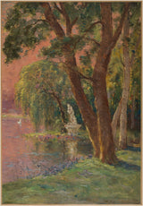 iwill-1918-phác thảo-cho-khu đô thị-của-joinville-le-pont-hồ-của-tình yêu-mặt trời mọc-tượng-của-venus-và-cupid-nghệ thuật-in-mỹ thuật-sản xuất- tường vẽ