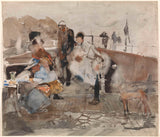 乔治·亨德里克·布莱特纳-1867-船上派对艺术印刷美术复制品墙艺术 id-ak8pvle3i