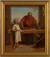 jules-richomme-1870-skitse-til-sankt-paul-saint-louis-sankt-joseph-og-barnekunst-tryk-fin-kunst-gengivelse-vægkunst