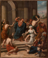 皮埃尔三世泊松 1827 年圣厄斯塔什耶稣教堂素描从圣殿艺术艺术印刷精美艺术复制品墙艺术