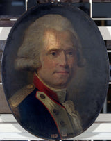 anonymt-1790-porträtt-av-en-adjutant-av-ett-regementet-av-linjekonsten-tryck-finkonst-reproduktionsväggkonst
