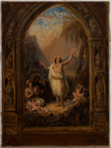 Fransuā-Gabriels-Gijoms-Lepols-1840. gads-skice-priecīgās-sv.vinsenta de-pola-baznīcai, kas ierodas-tunisā-art-print-fine-art-reproduction-wall- art
