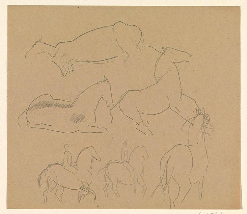 leo-gestel-1891-sketch-sheet-studies-of-horses-art-print-fine-art-reproduction-wall-art-id-akbhxv9lt