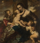 jurgen-ovens-1650-네 자녀를 둔 여성의 초상화-카리타스-예술-인쇄-미술-복제-벽-예술-id-akbin85an으로 묘사