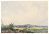 frans-arnold-breuhaus-de-groot-1844-dunes-at-otlaqları ilə-mənzərə-art-çap-incəsənət-reproduksiya-divar-art-id-akc74mj4n