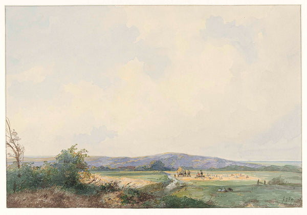 frans-arnold-breuhaus-de-groot-1844-landscape-with-pastures-at-the-dunes-art-print-fine-art-reproduction-wall-art-id-akc74mj4n