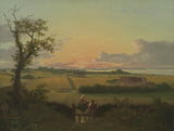 克里斯托弗·威廉·埃克斯堡（Christoffer-wilhelm-eckersberg）1810年，风景如画的小岛上的一门艺术印刷精美的艺术复制品墙上的艺术ID-akcu71ecy